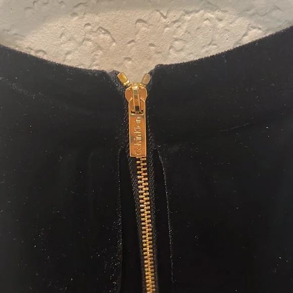 CALVIN KLEIN WOMEN’S BLACK VELVET BLOUSE L - Picture 11 of 12